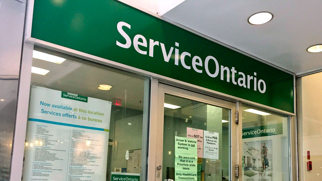 Ontario Services Office front sign